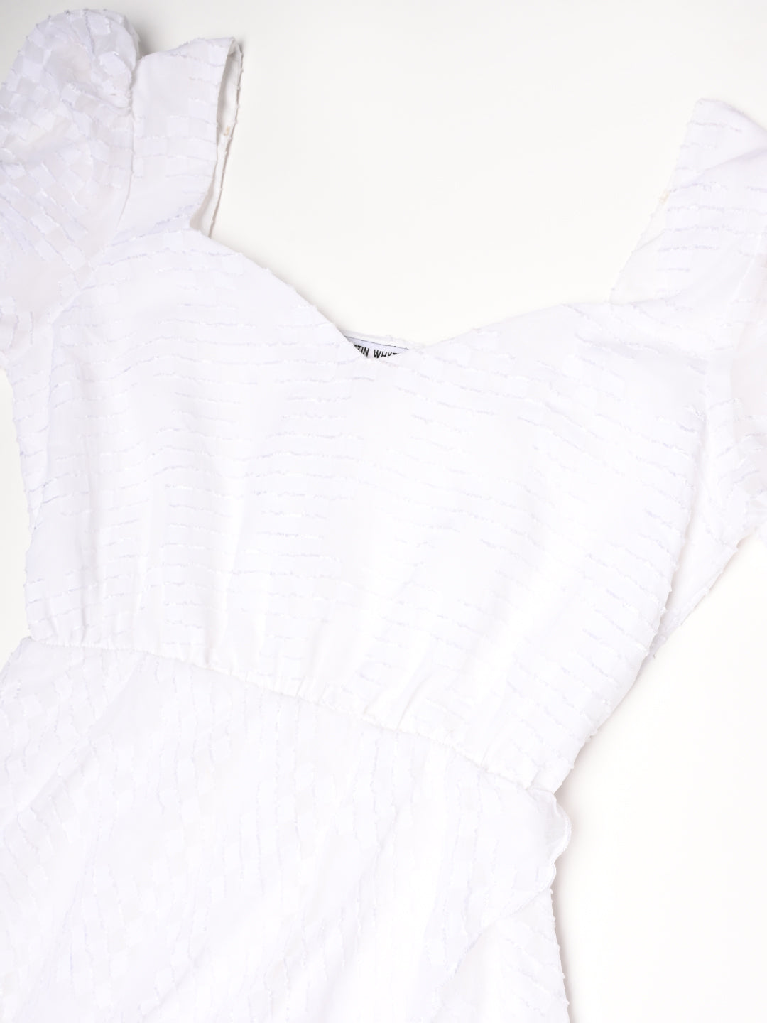 Classy White Ruffled Layered Dress