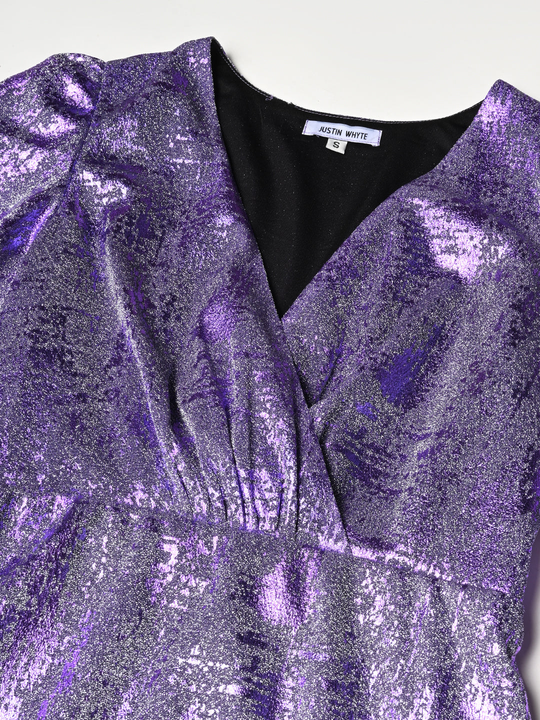 Embellished Lavender Flared Party Dress
