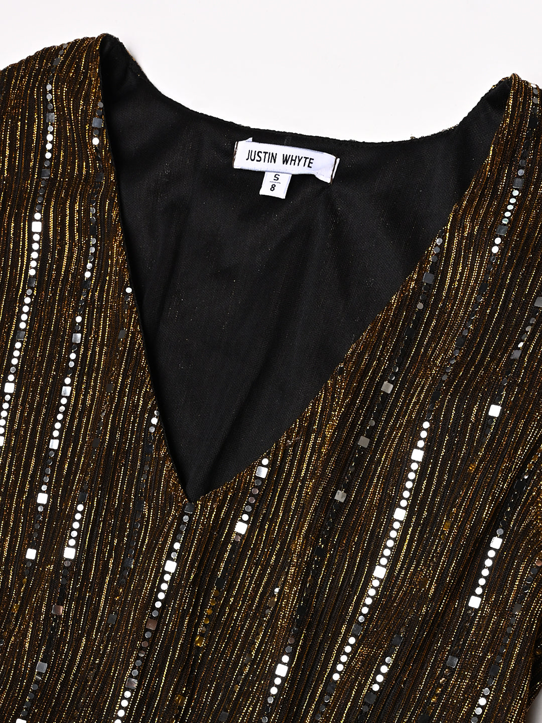 Embellished Pleated Flared Midi Dress