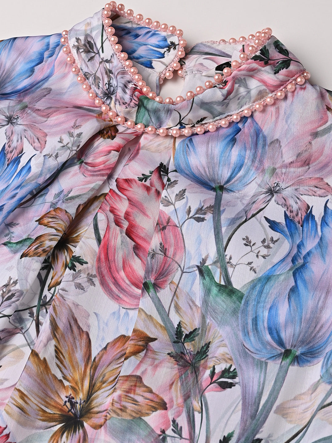 Fancy Floral Printed Flared Dress