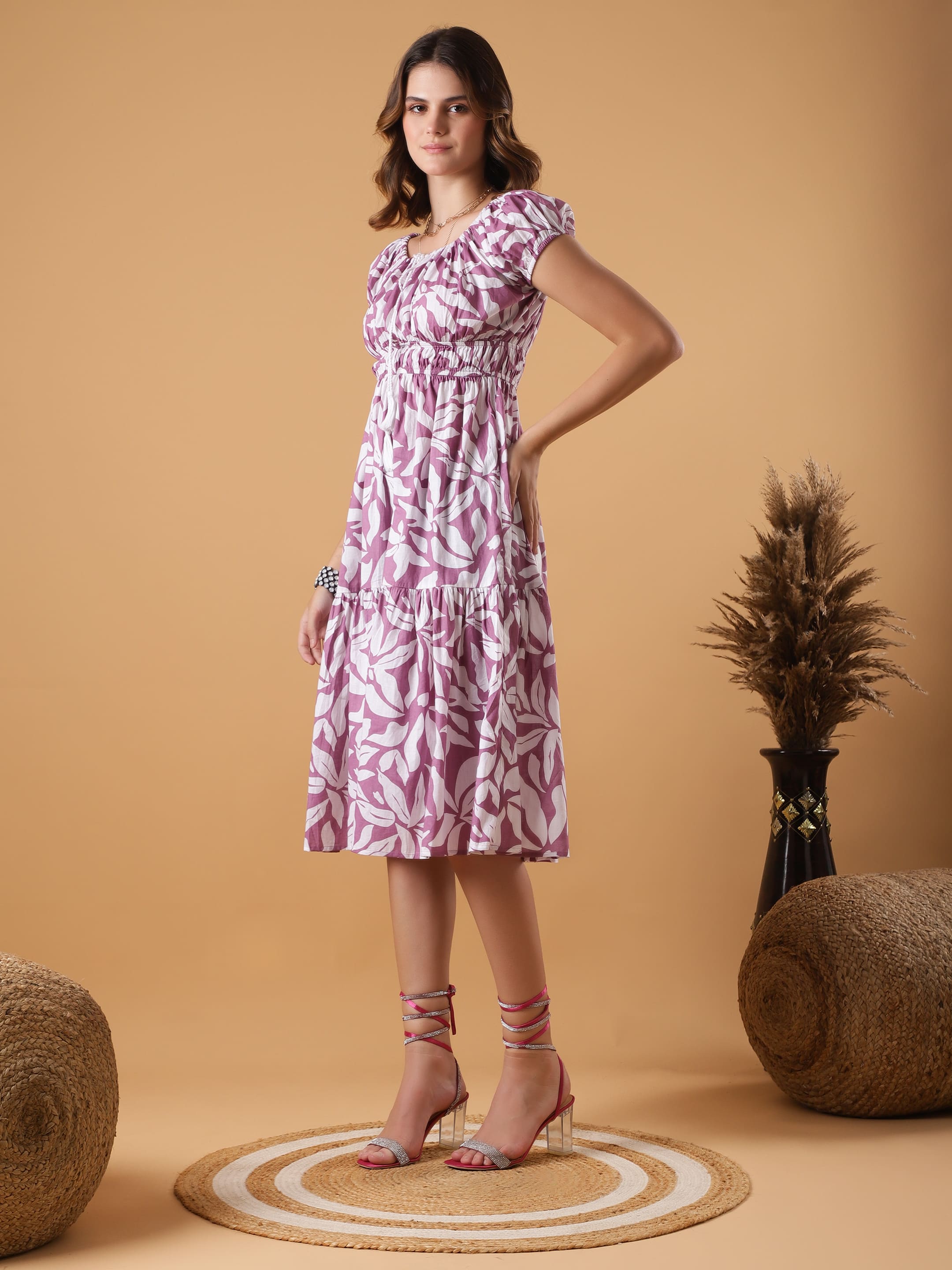 Floral Ruched Dress