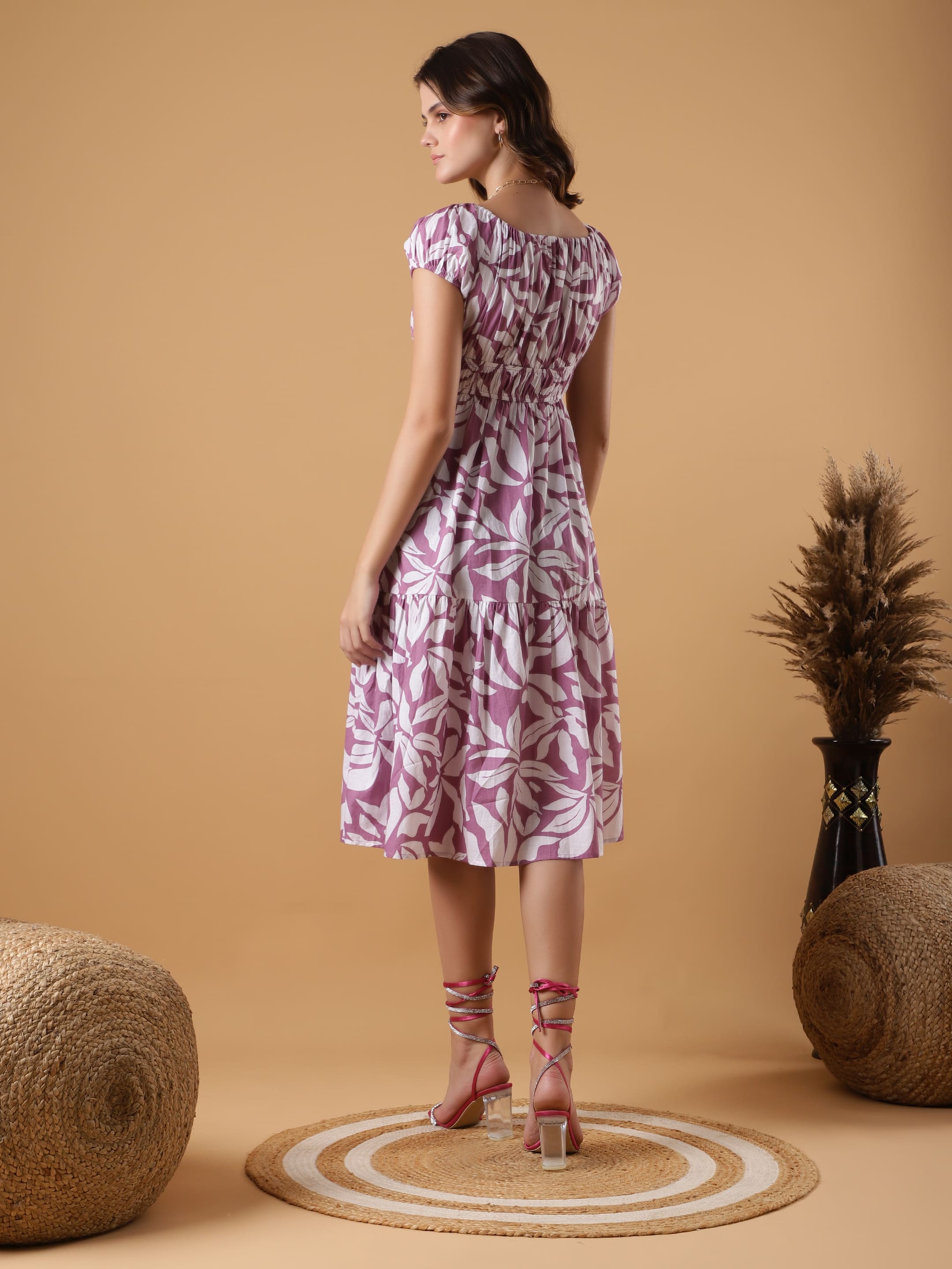 Floral Ruched Dress