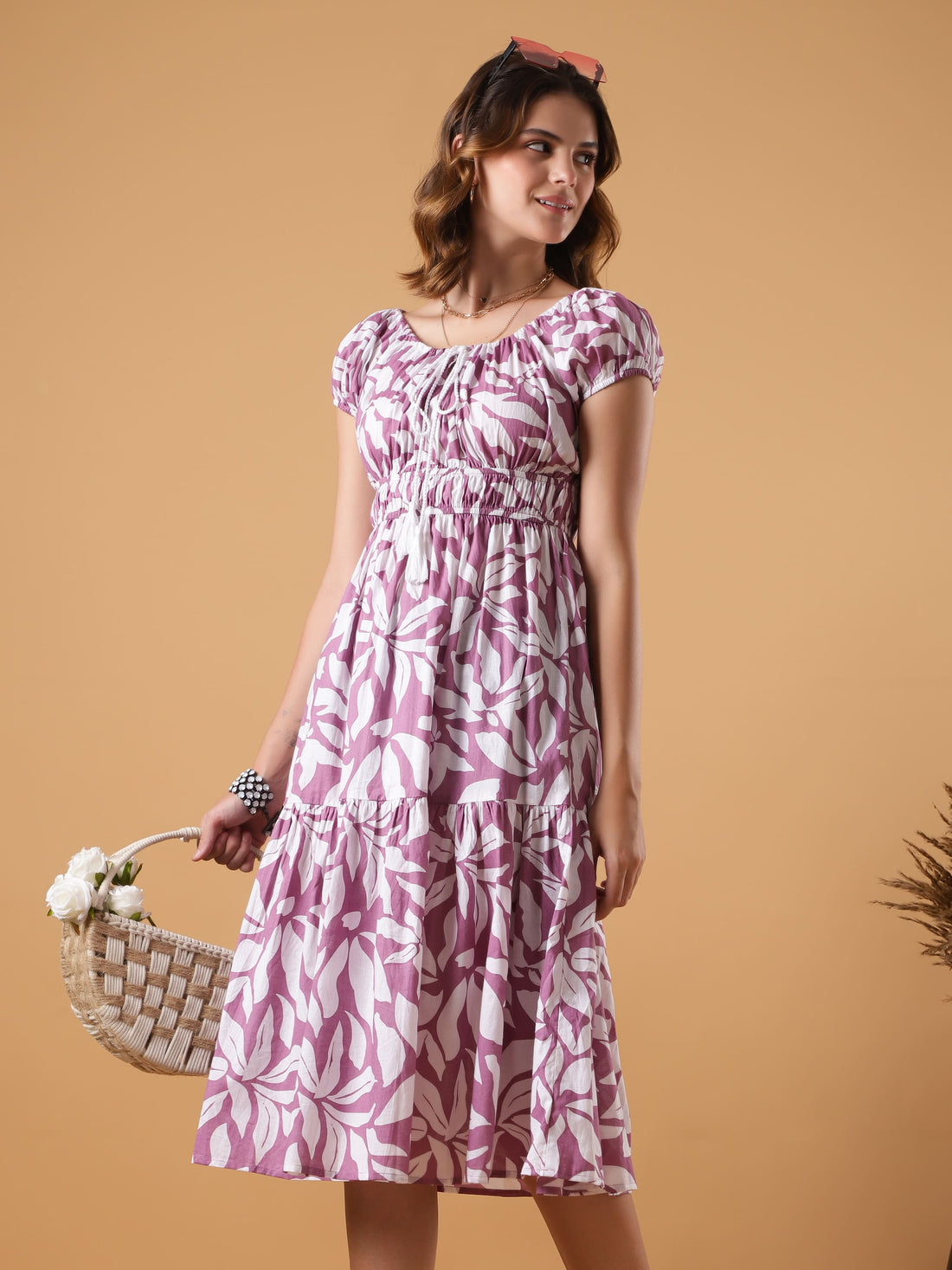 Floral Ruched Dress