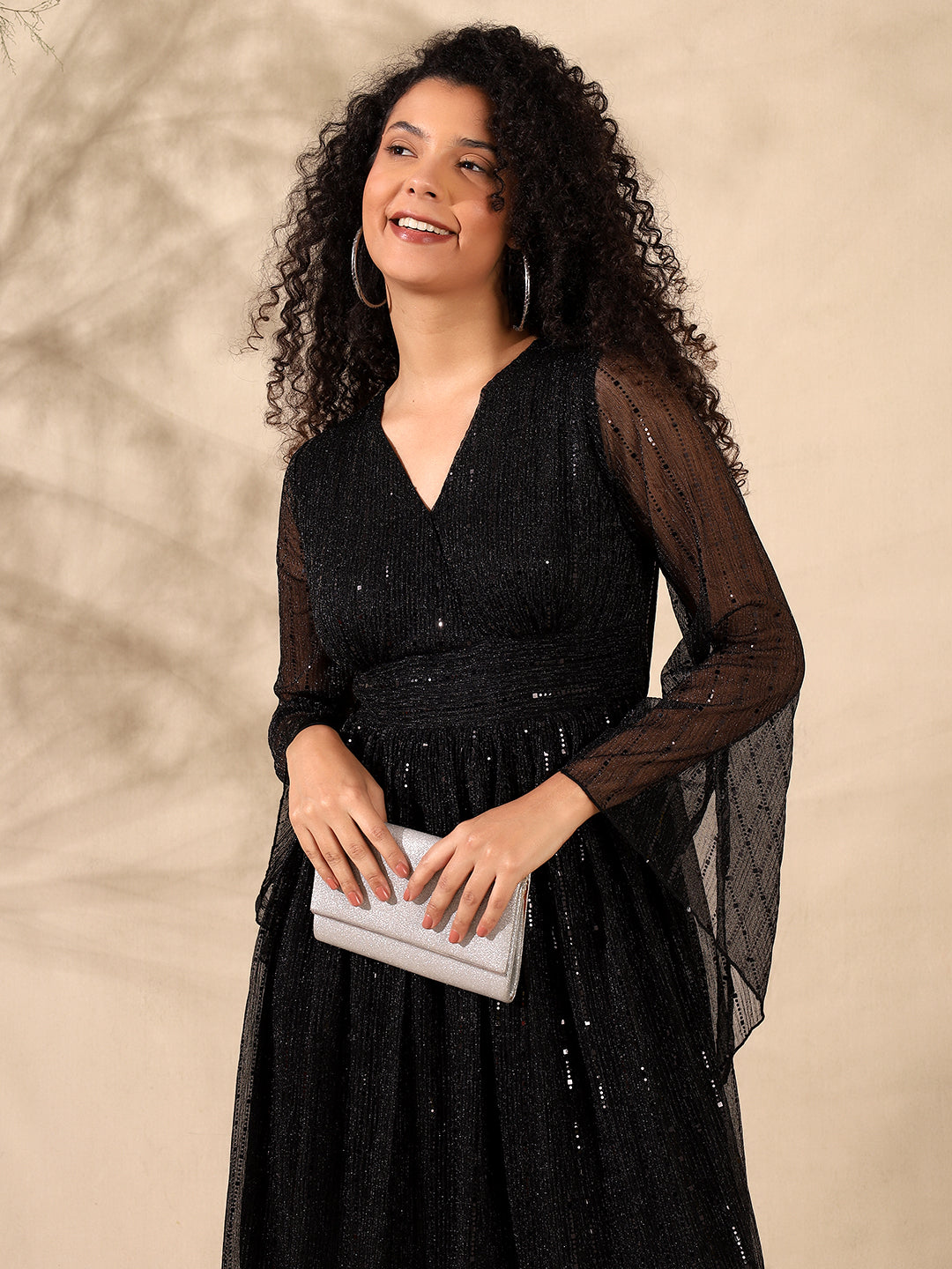 Glitter Fit & Flair Dress