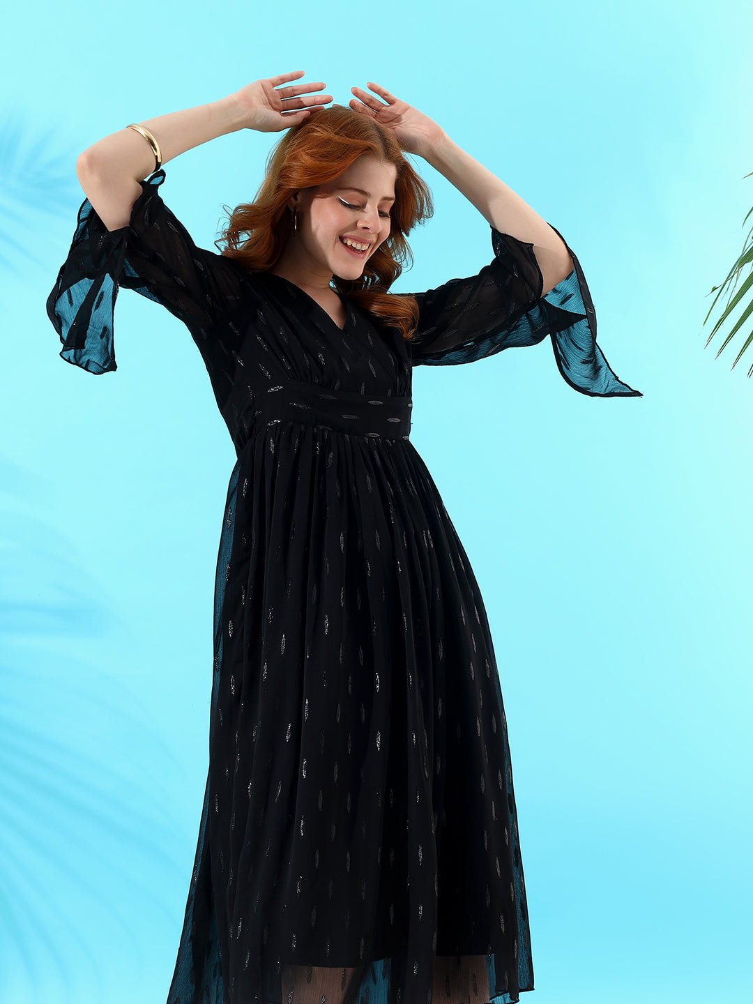 Serenity V-neck Fit & Flair Dress