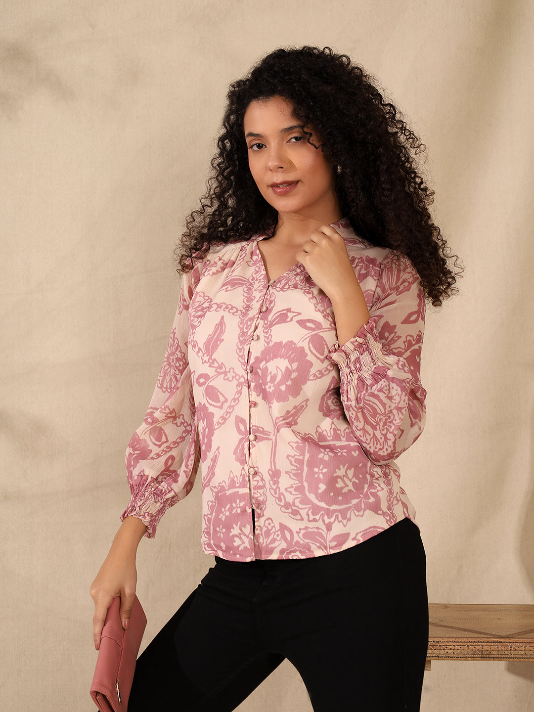 Chiffon Ruched Top