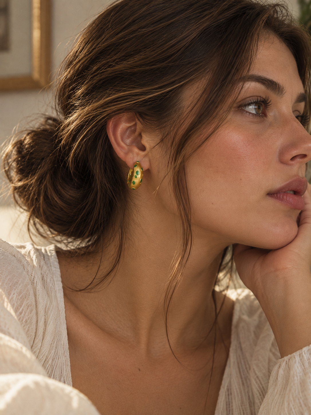 Oval Studs Earrings