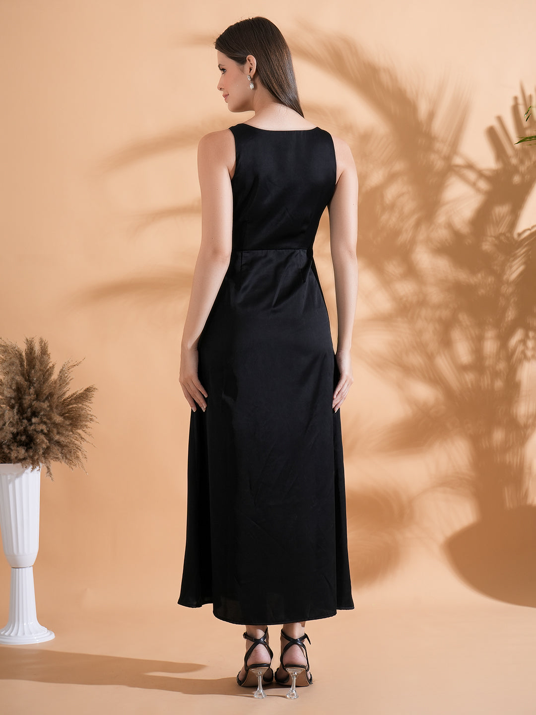 V-Neck Fit & Flair Dress