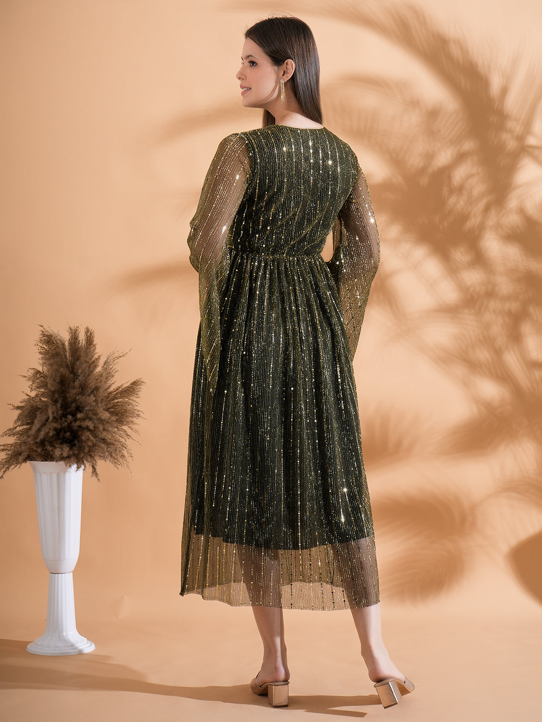 Shimmer Fit & Flair Dress