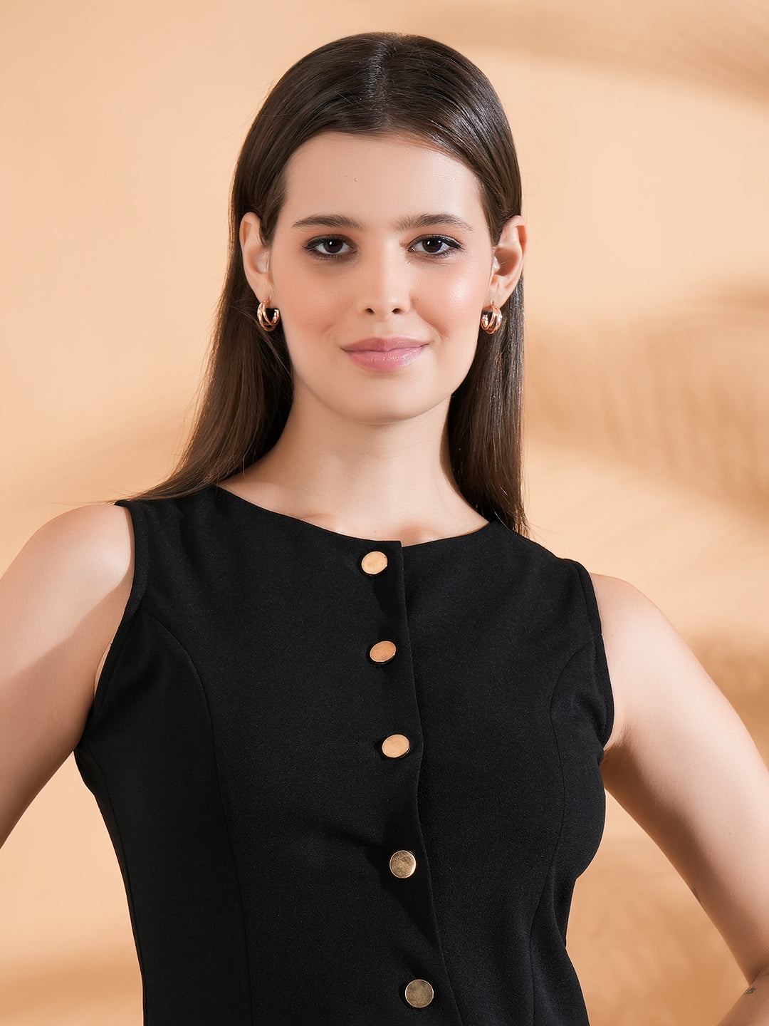 Button Front Skirt Dress