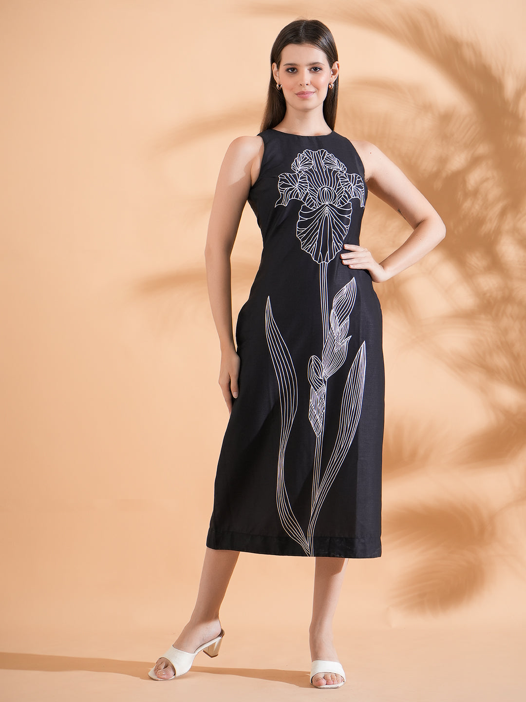 Printed A-line Dress