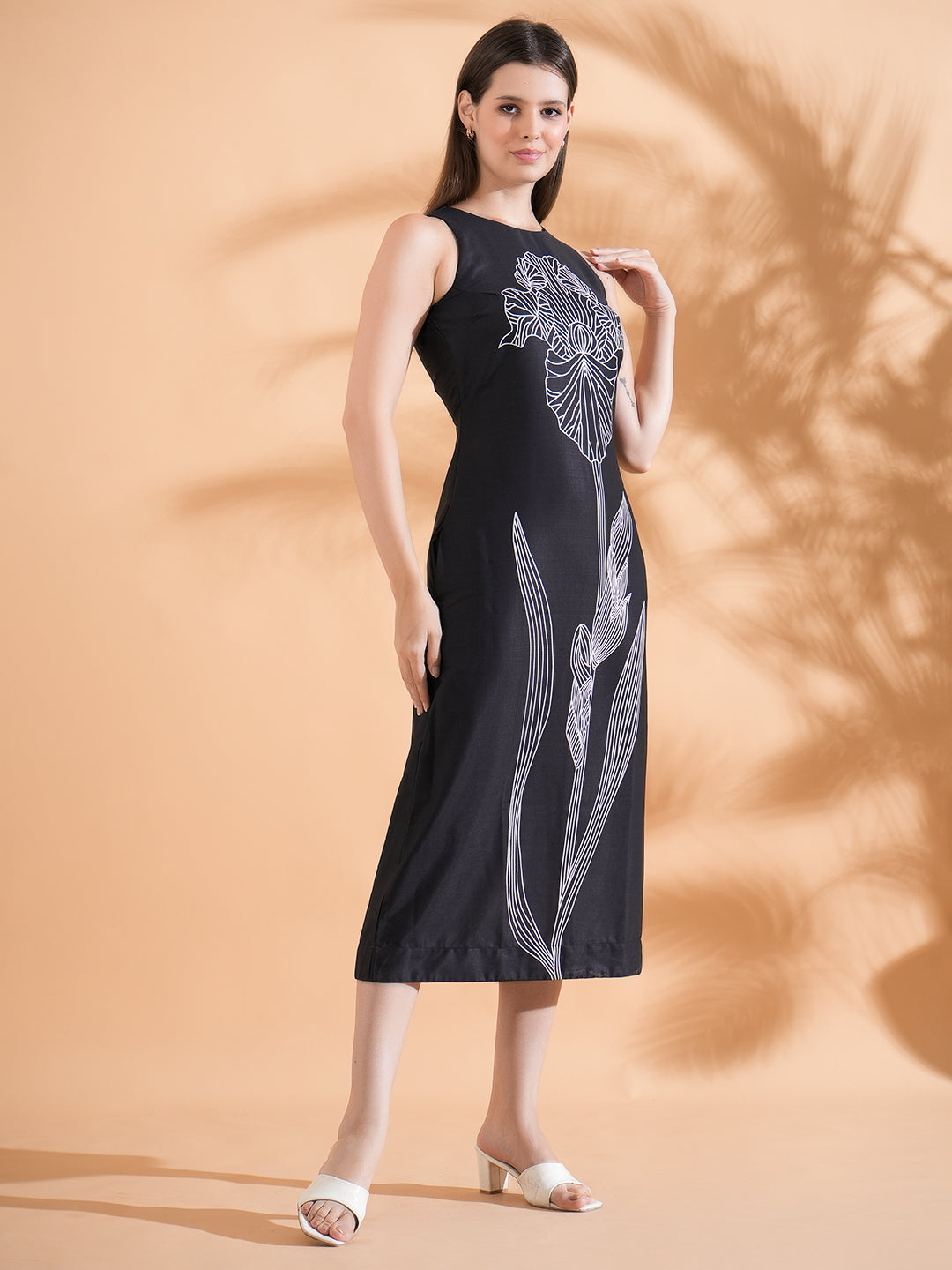 Printed A-line Dress