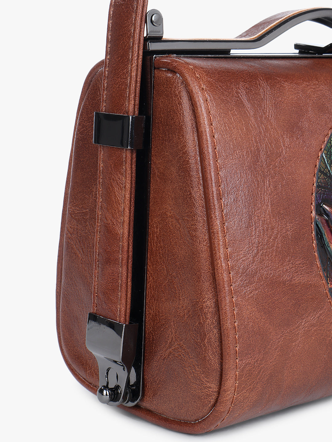 Printed Brown Handbag