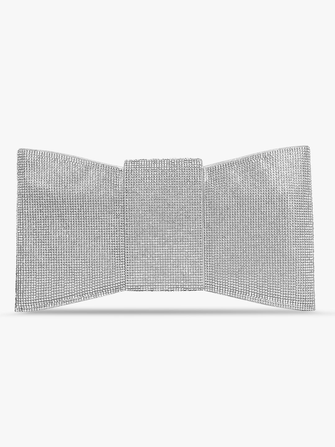 Embellished Silver Clutch