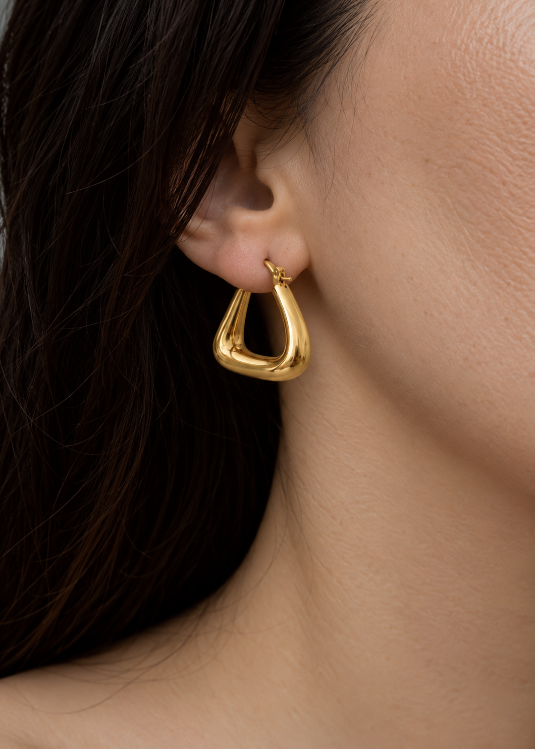 Women Gold-Plated Hoop Earrings