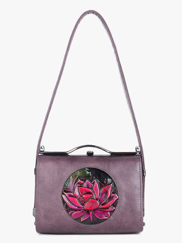 Printed Purple Handbag