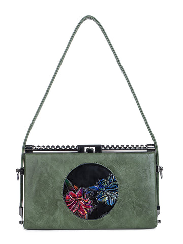 Printed Sage Green Handbag