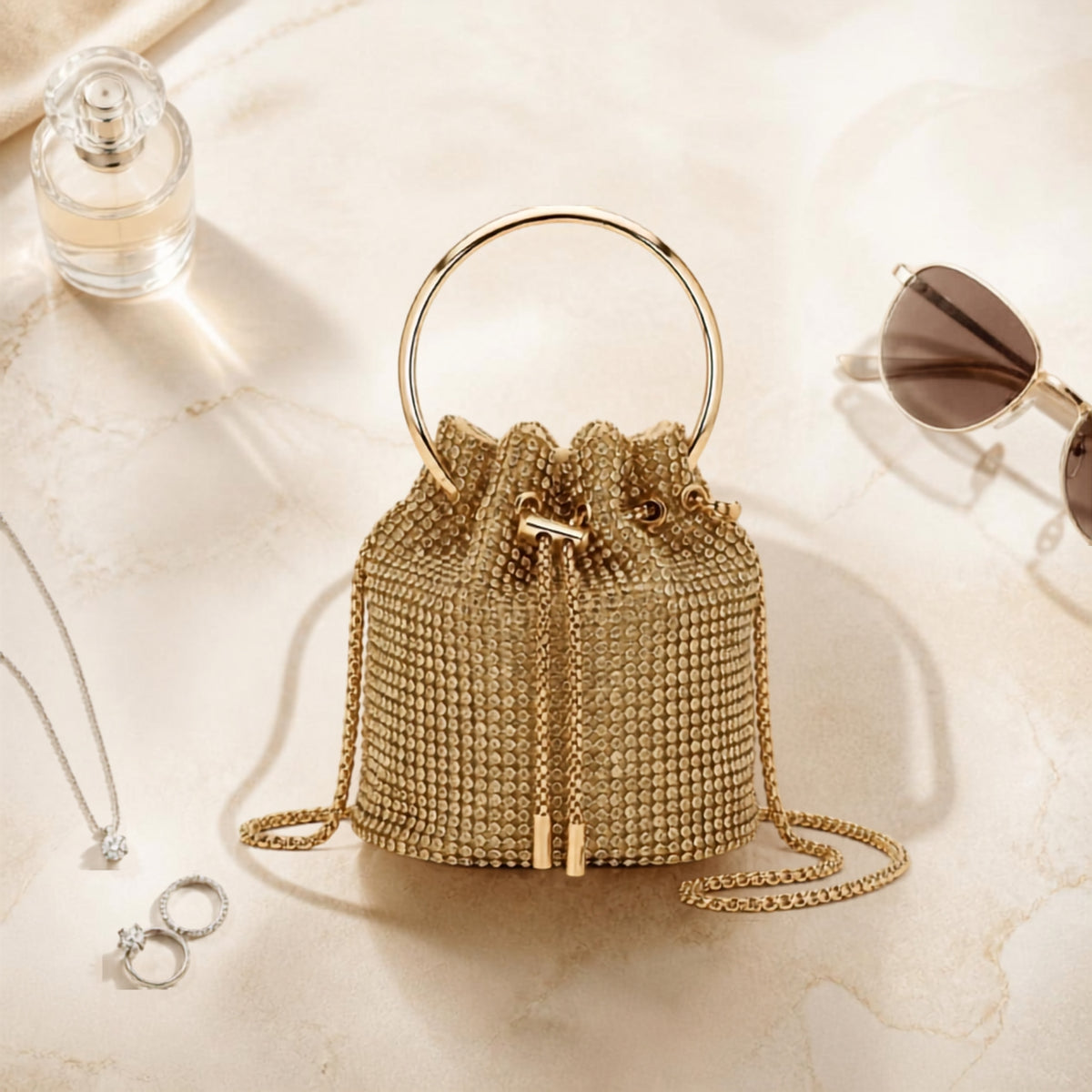 Embellished Golden Clutch
