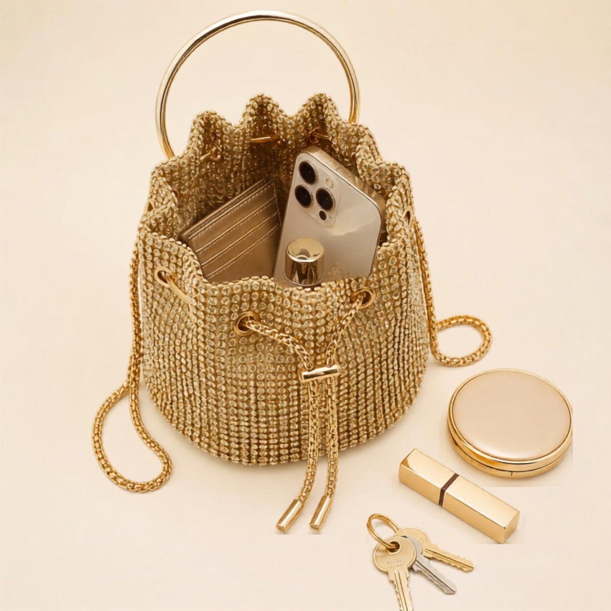 Embellished Golden Clutch