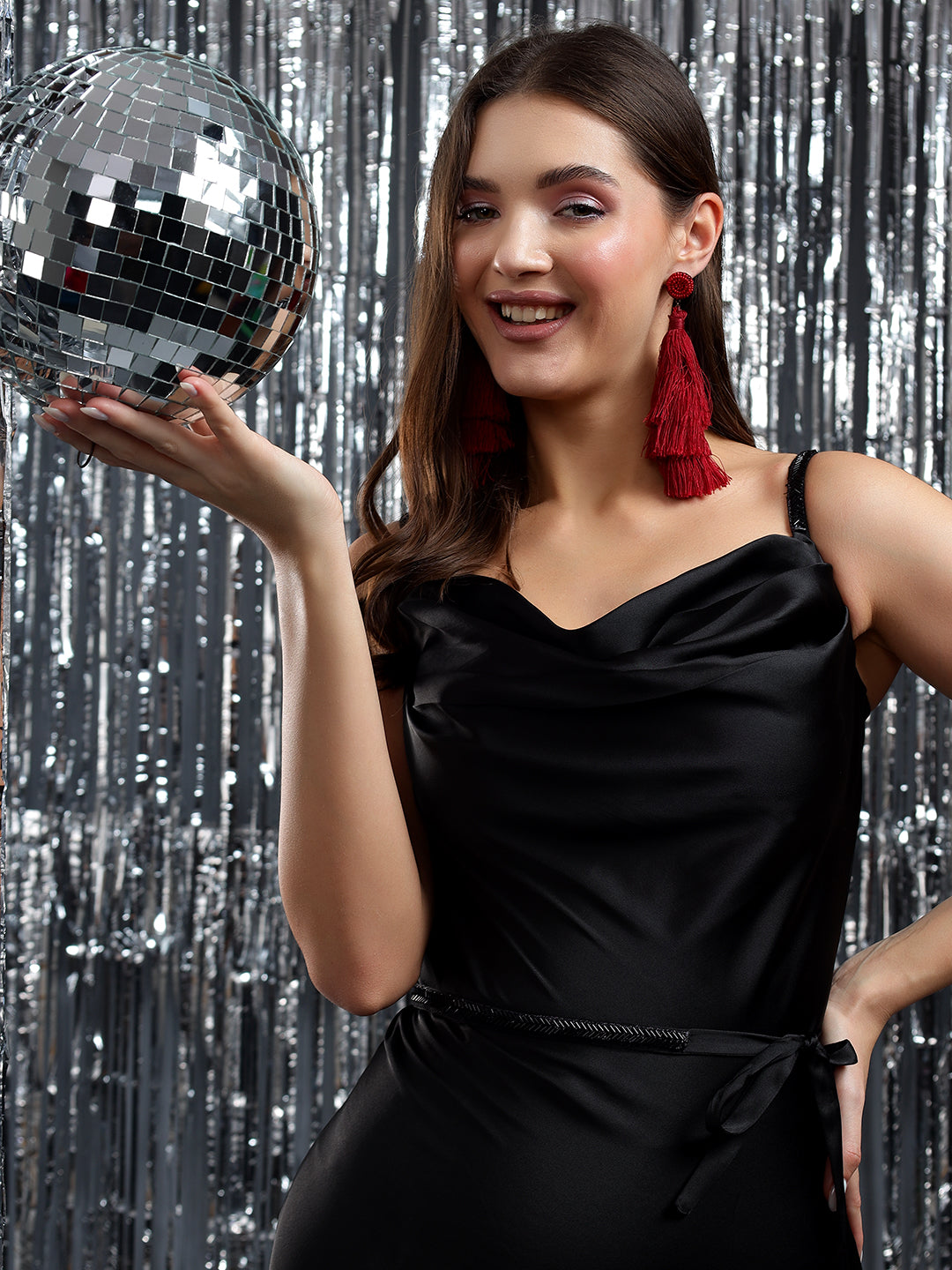 Fancy Black Evening Dress