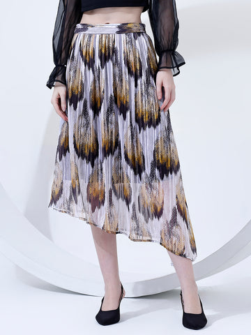 Stylish Pleated Midi Skirt
