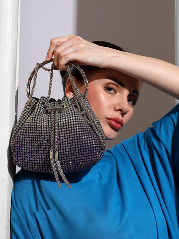 Remola Embelished Purple Party Bag