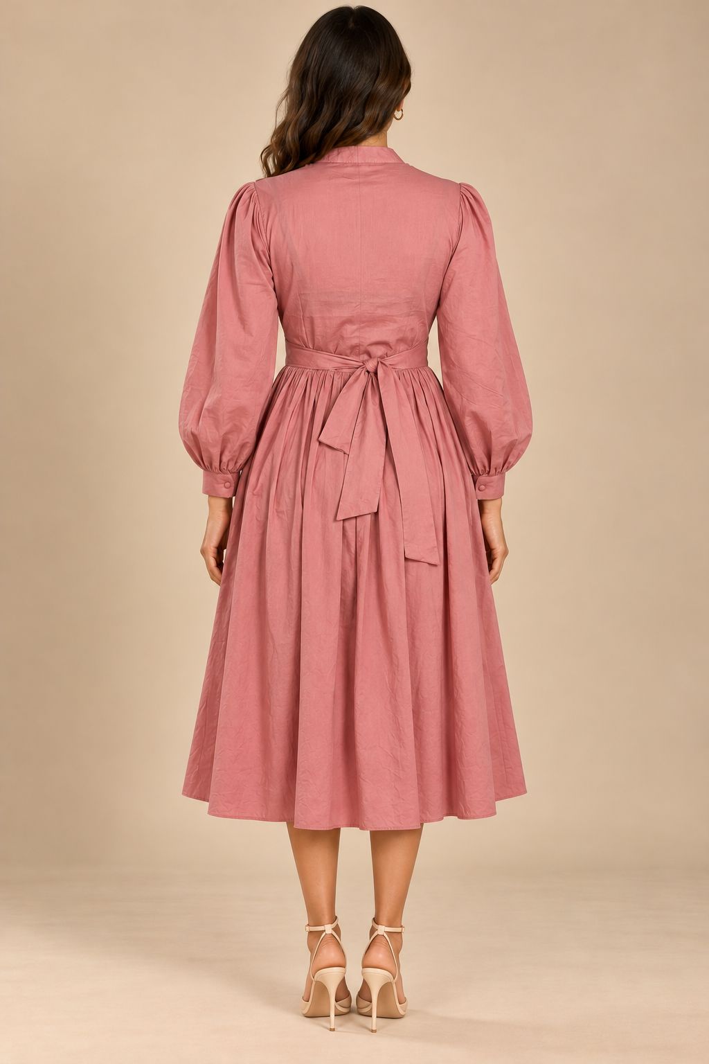 Dusty Rose Romance Midi Dress