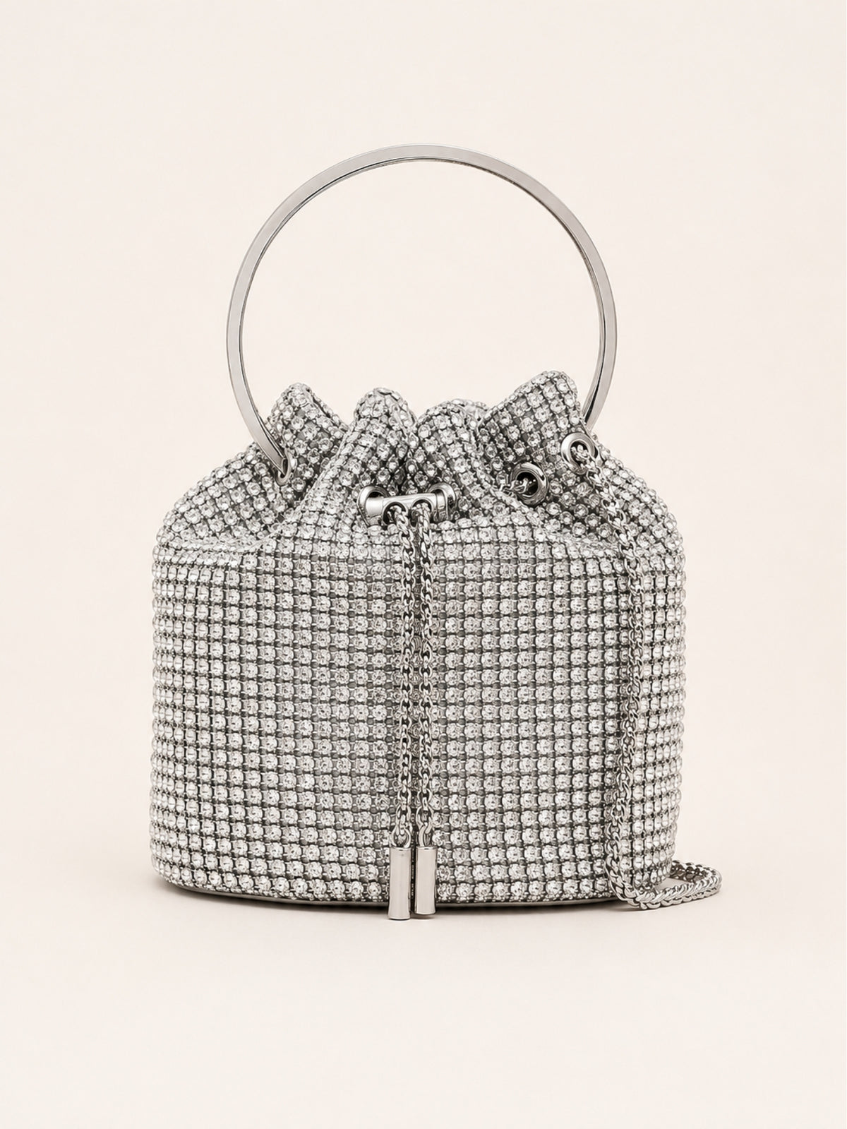 Metallic Silver Pouch handbag