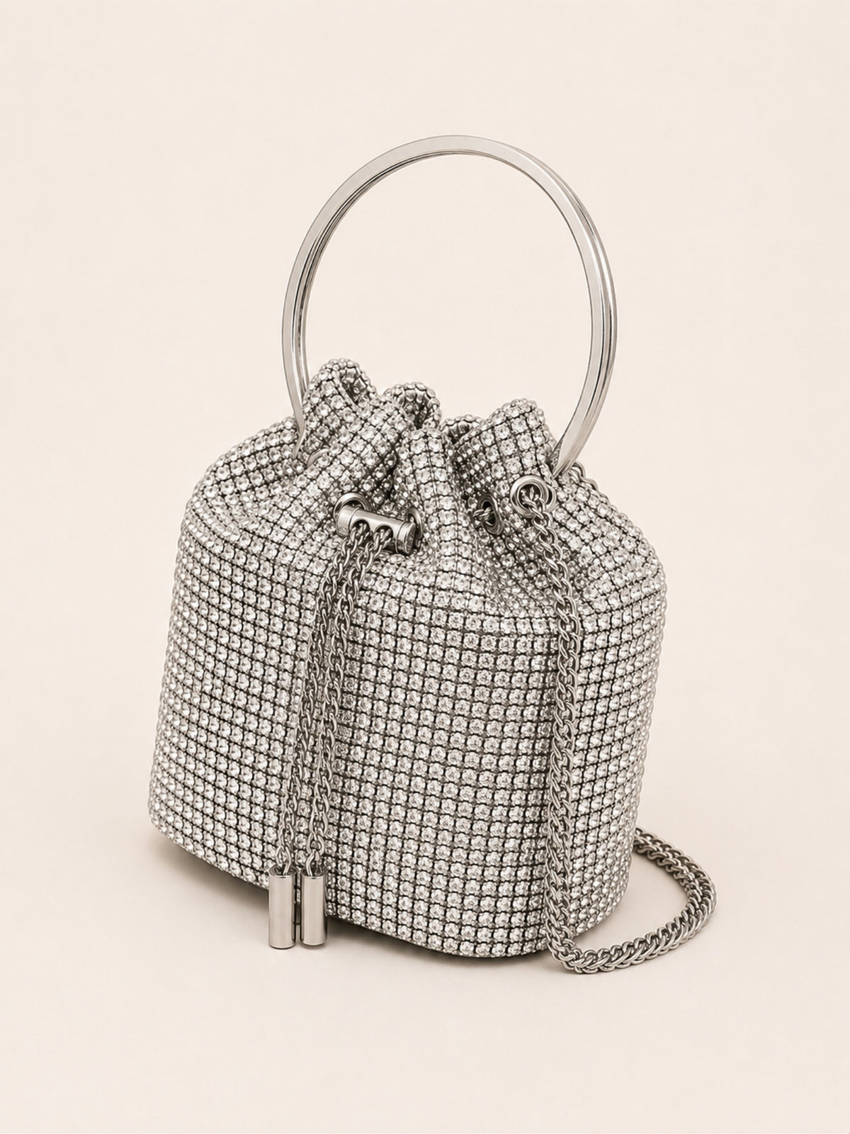 Metallic Silver Pouch handbag