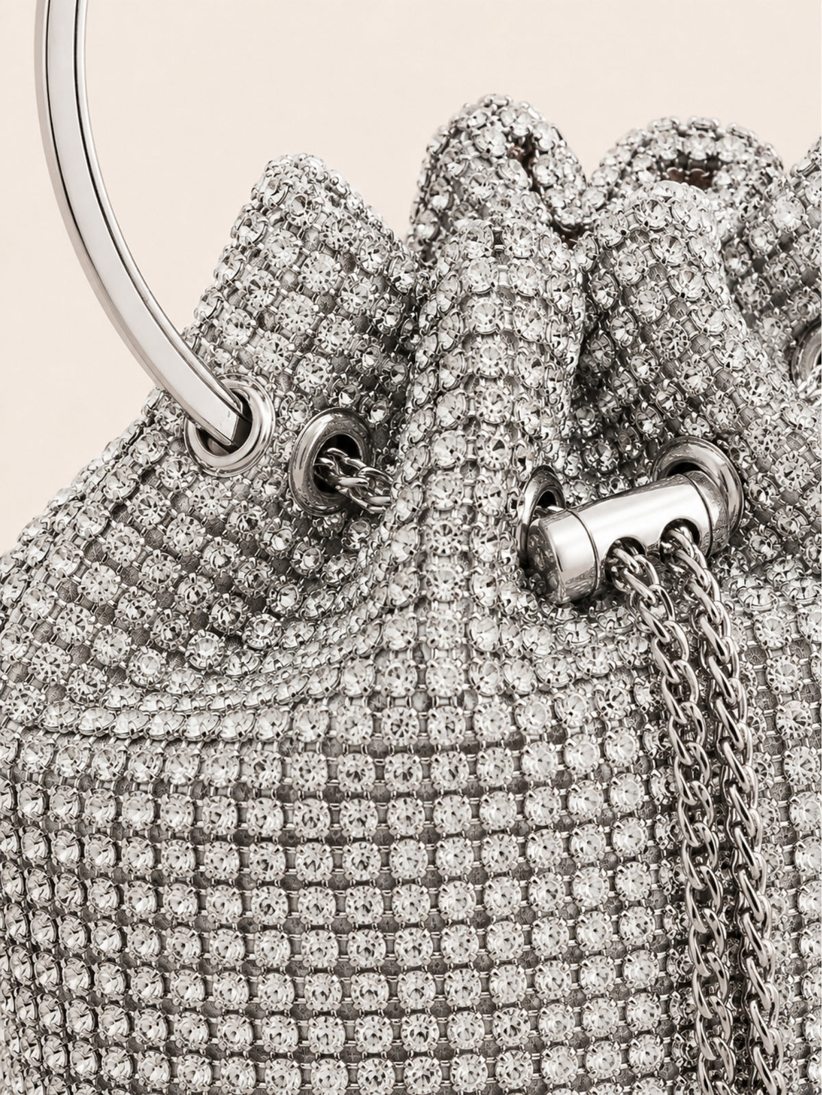 Metallic Silver Pouch handbag